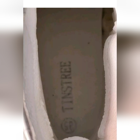 Tinstree Womens White Ankle Party Boots Bootie Zipper Buckle Size 8.5 - Picture 6 of 7